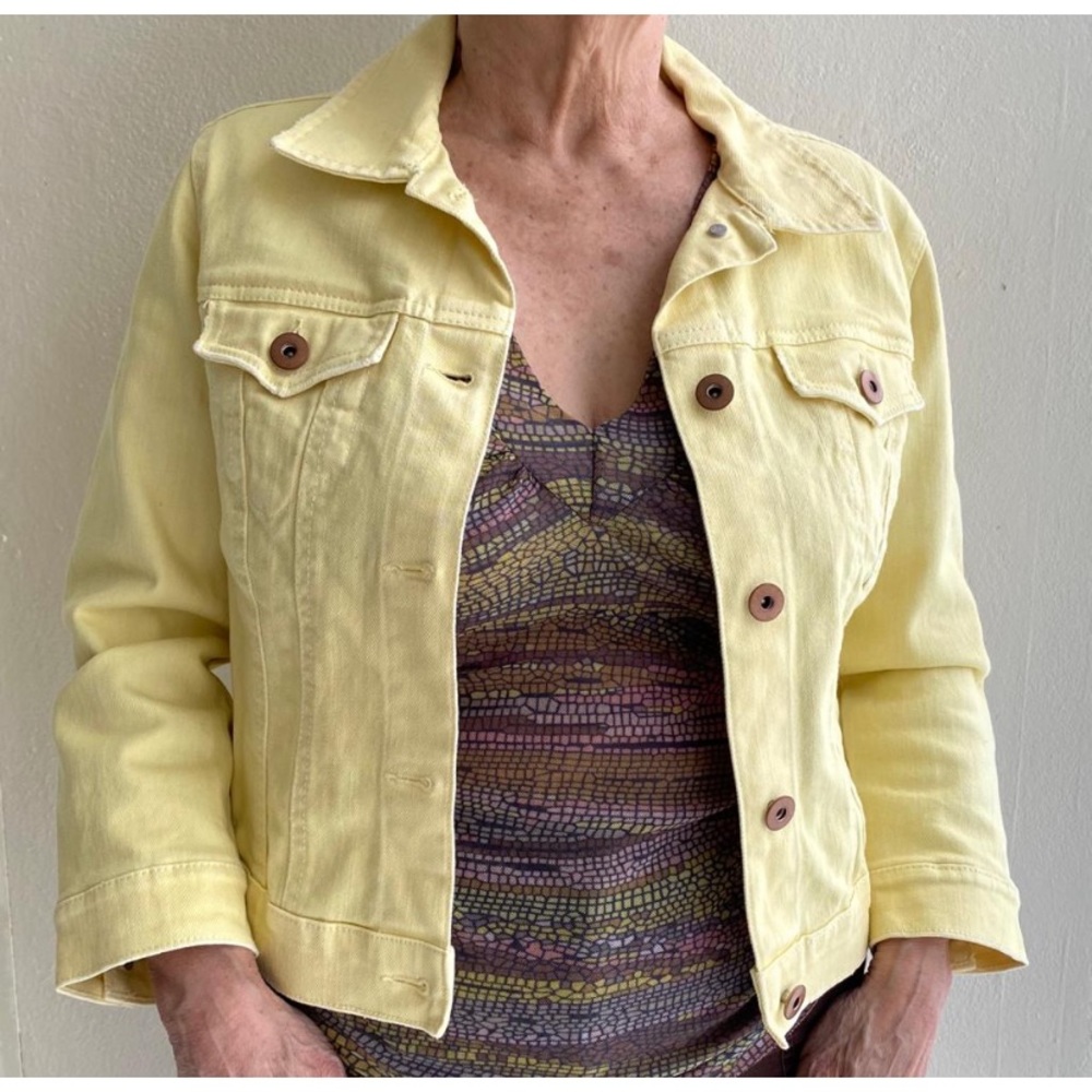 Pale Yellow Denim Jacket